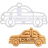 BAKERLOGY Streifenwagen der Polizei Ausstechform - Detailliertes...