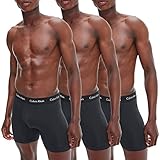 Calvin Klein Herren 3er Pack Boxer Briefs Baumwolle mit Stretch, Schwarz (Black...