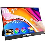 HGFRTEE Portable Monitor Touchscreen 14 Zoll,1920x1200 WUXGA Tragbarer...