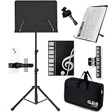 GLEAM Notenständer - Zweifachnutzung Tischbuchständer aus Metall mit...