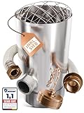 Regenwassersammler mit Sieb für Fallrohre 100mm | erhöhter Ertrag | Edelstahl...