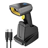 Inateck 2D Barcode Scanner Bluetooth, Wireless QR Code Scanner mit Intelligenter...