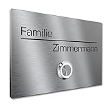 Klingelschild aus V2A Edelstahl mit Gravur von Graviers Design – Edelstahl –...
