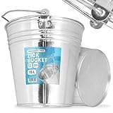 Eimer 15L Metalleimer Wassereimer Zinkeimer Blecheimer Verzinkt Baueimer...