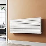 SUNXURY Heizkörper Design Paneelheizkörper 465x1200mm Horizontal Doppellagig...