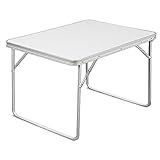 CASARIA® Klapptisch Campingtisch Klappbar 80 x 60 cm Klein Aluminium Tragegriff...