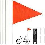 150/185cm Fahrradfahne,Sicherheitswimpel,Fahrrad Wimpel,Fahrradwimpel...