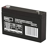 EMOS - Wartungsfreier Bleiakku - 6V 7Ah - AGM Batterie - Faston 4,7mm Anschluss...