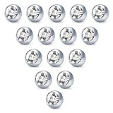 Funseedrr Silber Piercing kugeln Set 1,6mm Gewinde Edelstahl 5mm Ersatzkugel...