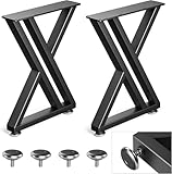 Likapop 16'' Tischbeine Metall Tischgestell Schwarz Tischbein Robust Tischkufen...