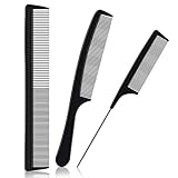 URAQT Kit Haarkamm, 3pcs Professioneller Friseur Kamm, Barbier Haarstyling Salon...