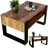 CraftPAK Wohnzimmer Tisch für Couch aus hochwertigem Holzwerkstoff, moderner...