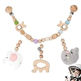 Zuxbolf Kinderwagenkette aus Holz 40cm lang Kinderwagen Kette Spielzeug...