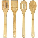Joeji's Kitchen Küchenutensilien aus Bambus Koch Set aus Holz 4...