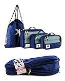 Packing Cubes Kompression für Koffer und Rucksack mit Packbeutel | mehr Platz...