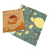 LOLIPPYY 3 Stück Pack Wiederverwendbare Bienenwachstücher für Schüsseln...