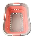 SAMMART Collapsible Plastic Laundry Basket - Foldable Pop Up Storage...