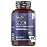 Selen 200µg- 365 Selenium Tabletten - 1 Jahr Vorrat - L- Selenmethionin - Vegan...