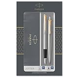 Parker Jotter Duo-Geschenkset mit Kugelschreiber und Füller | Edelstahl mit...