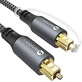 WARRKY Optisches Audiokabel, Optical Audio Cable, [Nylon Geflochten, Vergoldeter...