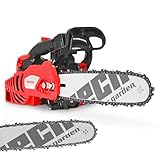 HECHT Benzin Kettensäge – 25,4 cm³ Hubraum – 35 cm Schwert –...