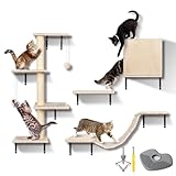 Zvonema Kletterwand Katzen, Katzen Wandelemente, 10-Teilig Katzen Kletterwand...