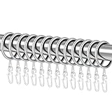 Bestomrogh 50 Stück Gardinen Ringe, Silber Metall Vorhangringe mit 50 Stück...