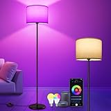 KingMile LED Stehlampe, RGB Stehlampe Wohnzimmer Dimmbar, Steuerbar via App...