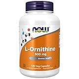 Now Foods, L-Ornithin, 500 mg, 120 vegane Kapseln, Laborgeprüft, Aminosäure,...