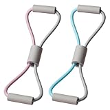 DBAILY Fitnessbänder, 2er Set Resistance Bands, Fitnessbänder Brust Expander...