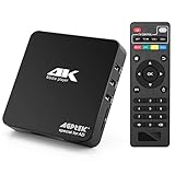 AGPTEK 4K@60hz MP4 Media Player unterstützt 8 TB HDD/256G USB-Laufwerk/SD-Karte...