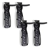 Schramm® 4 Stück Fahrradhalter Wandhalterung schwarz Fahrradhalterung für 4...