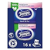 Tempo Feuchte Toilettentücher 'Sanft & Pur' - Megapack - 16 Packungen mit je 42...