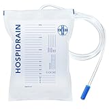 AIESI® Urinbeutel Bett 2 Liter mit Schlauch 120 cm ohne Ablaufhahn HOSPIDRAIN...