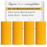 Figura Santa® Bienenwachskerzen Adventskerzen 4er Set Kerzen Adventskranz...