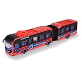 Dickie Toys Volvo City Bus Spielzeug (40 cm) - Lenkbarer Stadtbus (rot) mit...