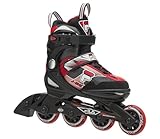 Fila Jungen J-one Inline Skate, Black/RED, M (32-36)