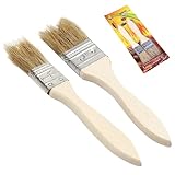 2 Stück Backpinsel Küchenpinsel Naturborsten Kochpinsel BBQ Pinsel...