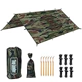 Ultraleicht 3x4 Tarp Multifunktionales Zeltplane Wasserdicht mit ösen Schutz...