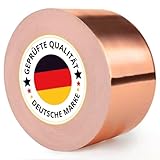 O³ Kupferband gegen Schnecken 50mm x 20m, Kupfer Klebeband selbstklebend,...