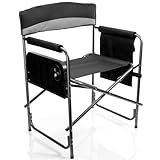 BigDean Campingstuhl 150kg mit Tisch – Klappstuhl mit Getränkehalter +...