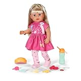 BABY born Sarah, 36 cm große Puppe mit Langen Haaren und 7 Funktionen, für...