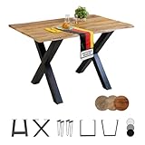 Loreno Handgefertigter Esstisch aus Mangoholz, 120x80cm - 300x100cm Massiver...