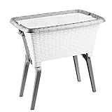 Wäschekorb Plastik mit Stand-Automatik - Wäschewanne Wäsche Korb mit Beinen...