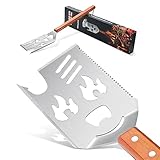 8 in 1 Grillspachtel für Barbecue, Grillbesteck mit Holzgriff,...