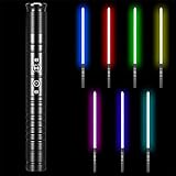 FX Lichtschwert Metall Smooth Swing, RGB 7 Farben LED Laserschwert mit...