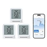 X-sense 3 Stück WLAN Thermometer Hygrometer Innen mit X-Sense App, Mini Digital...