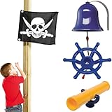 Spielturmking Zubehörset Prinzessin/Pirat Spielturmzubehör Fahne Lenkrad...