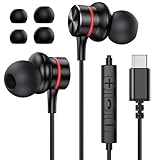 MOSWAG USB C Kopfhörer, Verdrahtete Ohrhörer In Ear Typ C Kopfhörer, Mikrofon...