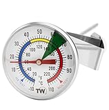 Thermometer Milch für Kaffee mit 175 mm Edelstahlsonde Kaffee Thermometer mit...